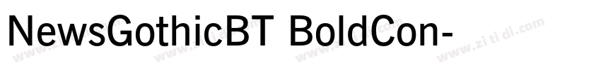 NewsGothicBT BoldCon字体转换